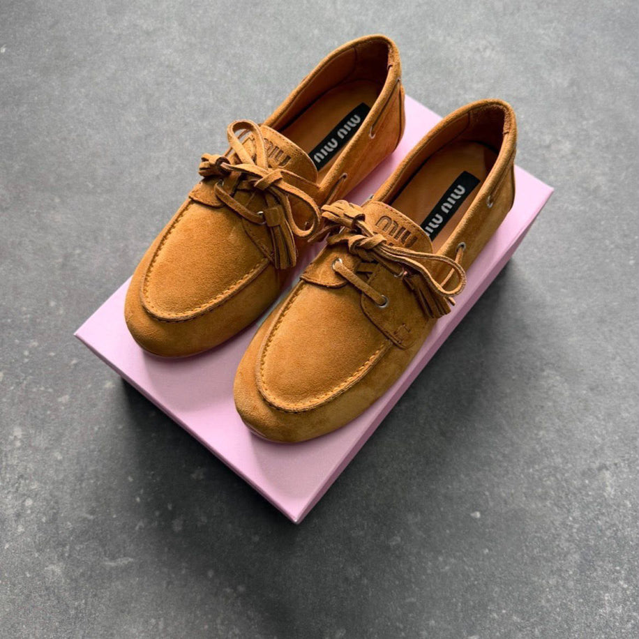 Miu Miu Loafer Suede Taba