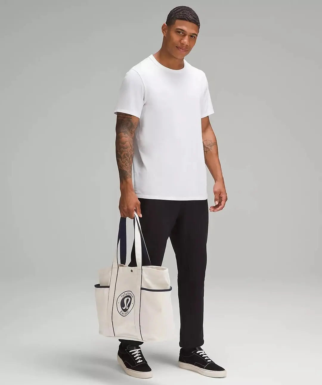 Lululemon Canvas Multi Pocket Tote Bag