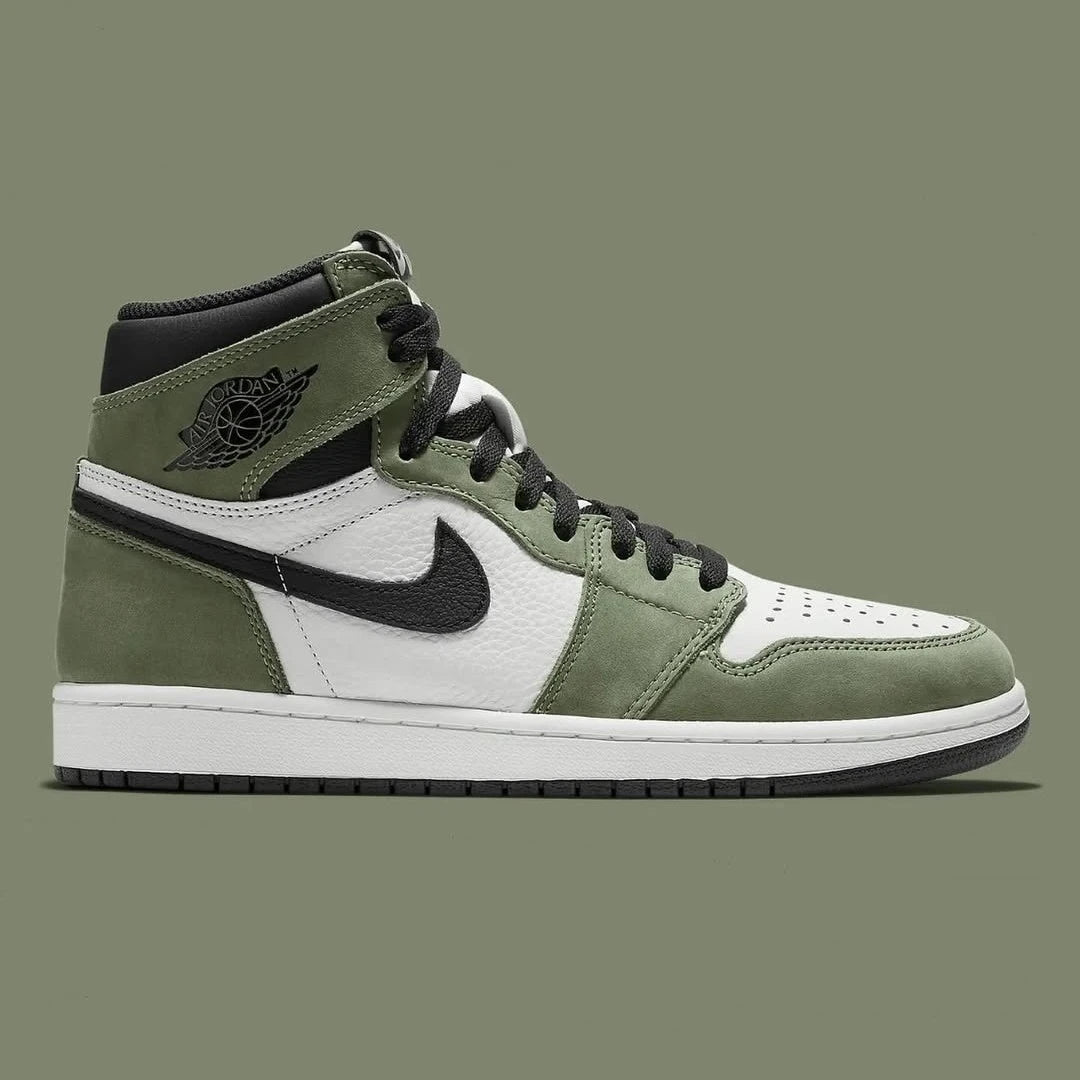 Nike Air Jordan 1 High Medium Olive - LNT STEP-Sneaker - Nike -  -  - 36 - Nike Air Jordan 1 High Medium Olive -