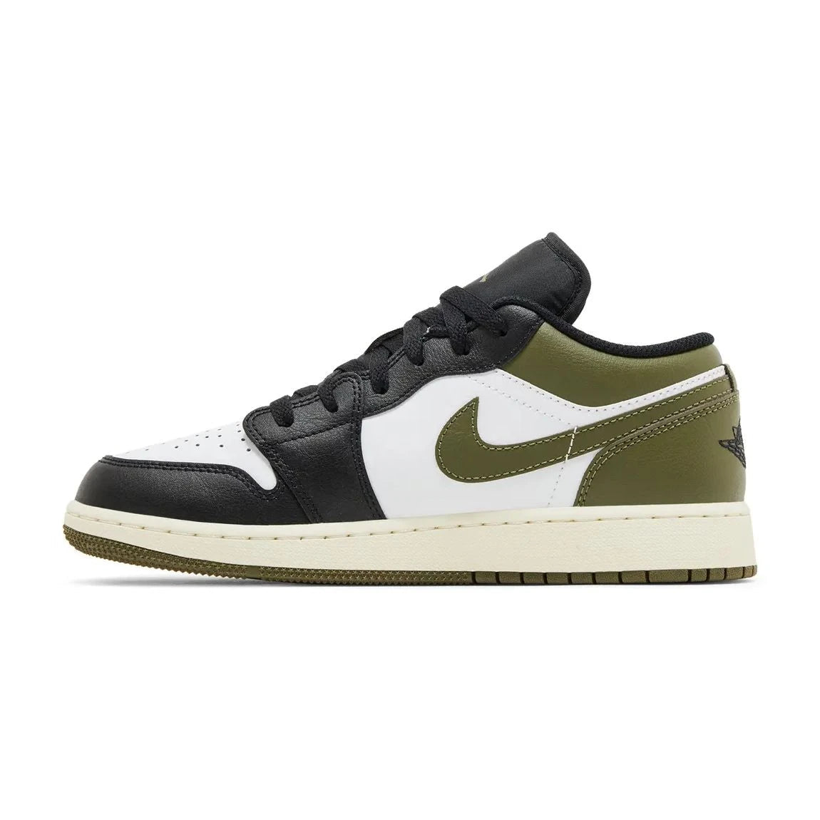 Nike Air Jordan 1 Low Black Toe Medium Olive - LNT STEP-Sneaker - Nike -  - 76605176 - 36 - Nike Air Jordan 1 Low Black Toe Medium Olive -