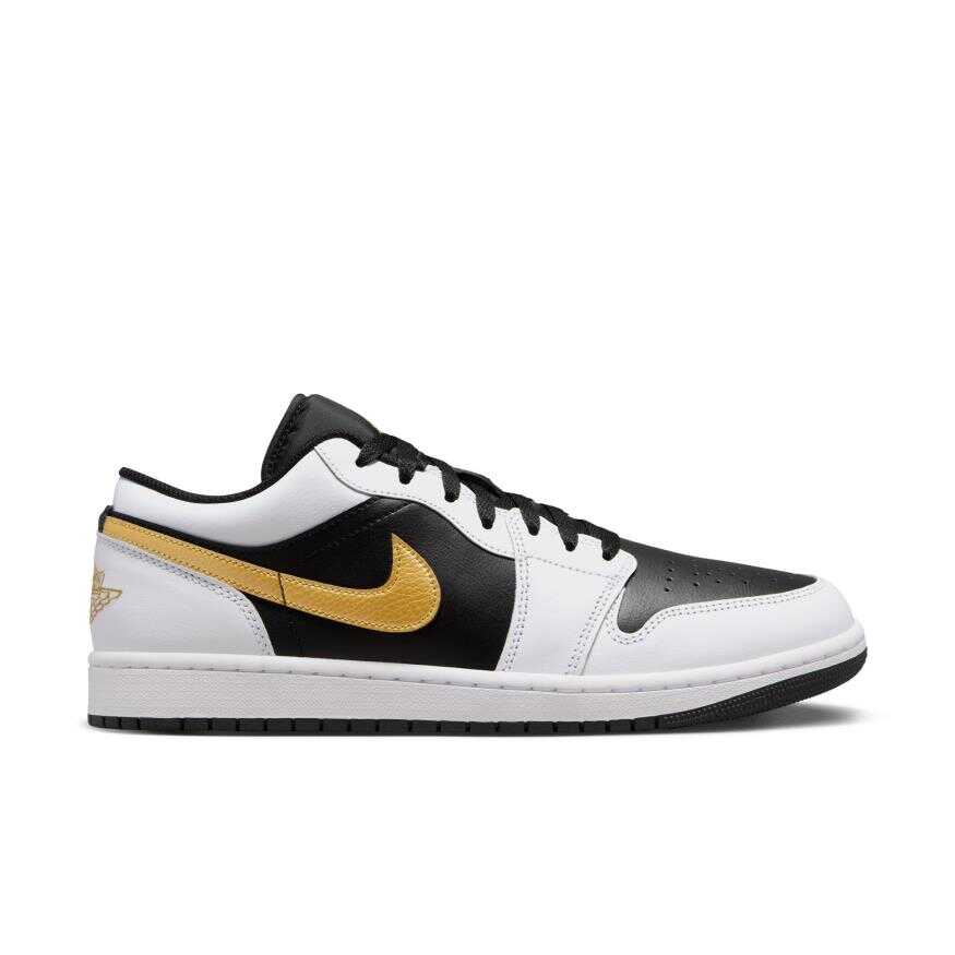 Nike Air Jordan 1 Low White Metallic Gold Black - LNT STEP-Sneaker - Nike -  -  - 36 - Nike Air Jordan 1 Low White Metallic Gold Black -