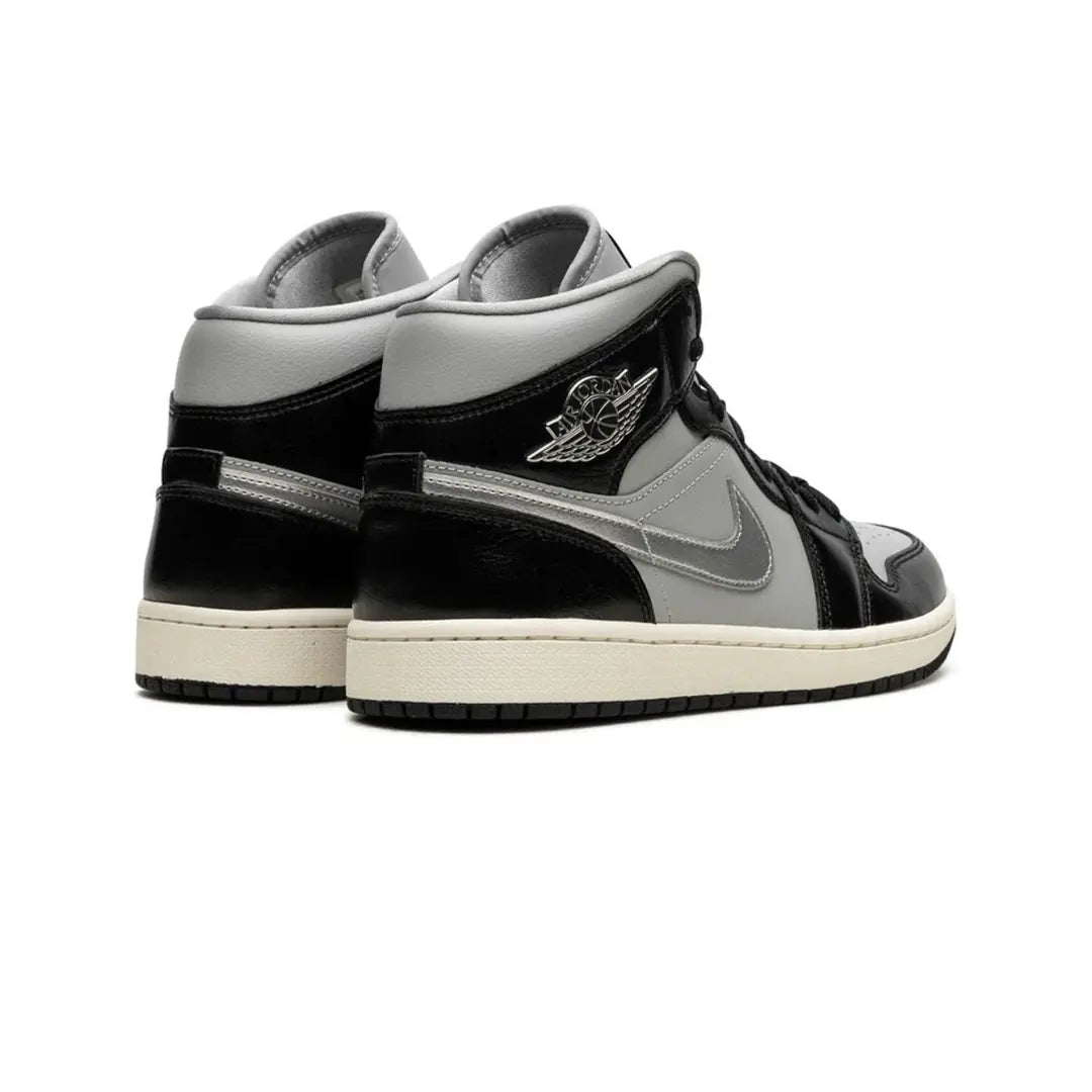 Nike Air Jordan 1 Mid Black Chrome - LNT STEP-Sneaker - Nike -  - 78636792 - 36 - Nike Air Jordan 1 Mid Black Chrome -