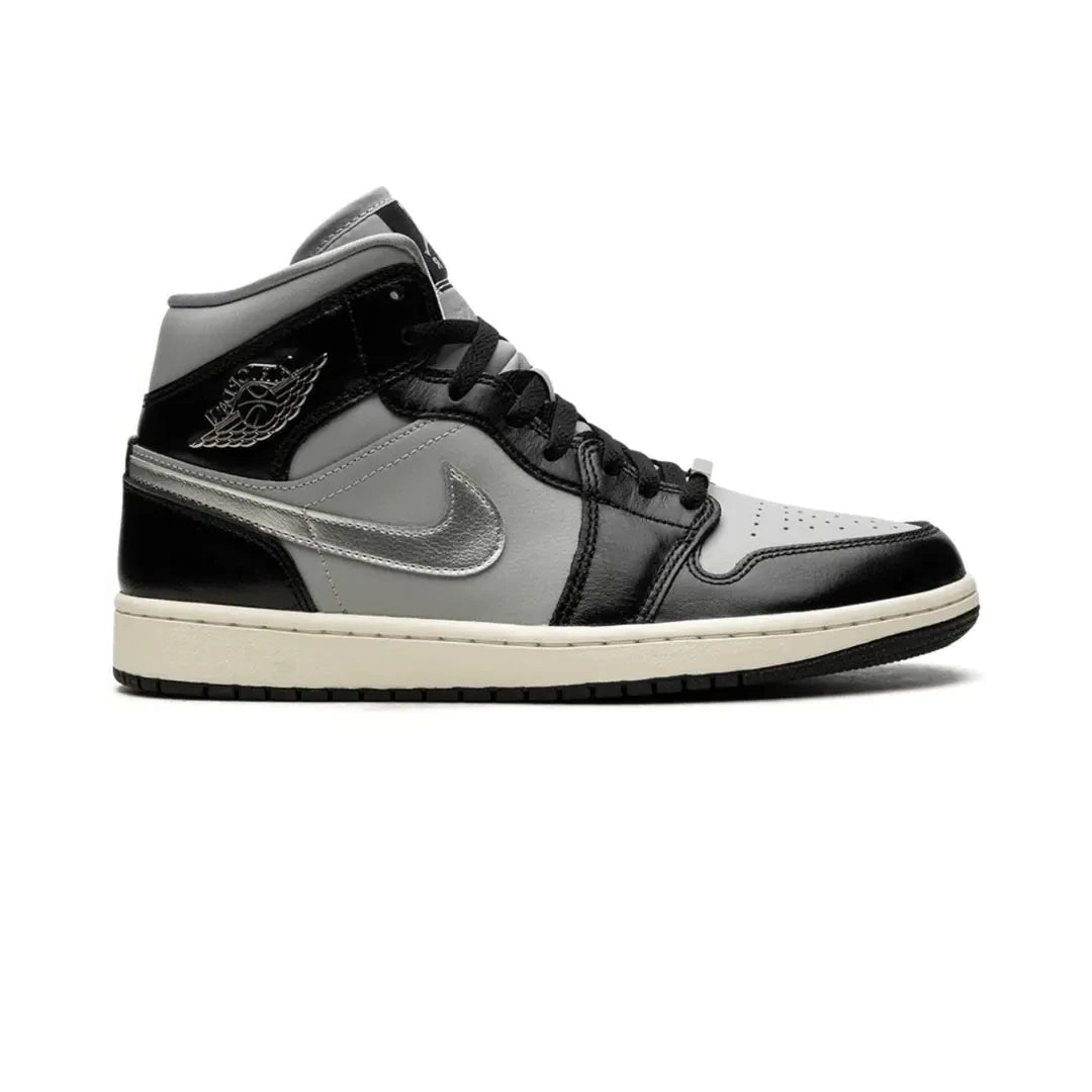 Nike Air Jordan 1 Mid Black Chrome - LNT STEP-Sneaker - Nike -  - 78636792 - 36 - Nike Air Jordan 1 Mid Black Chrome -