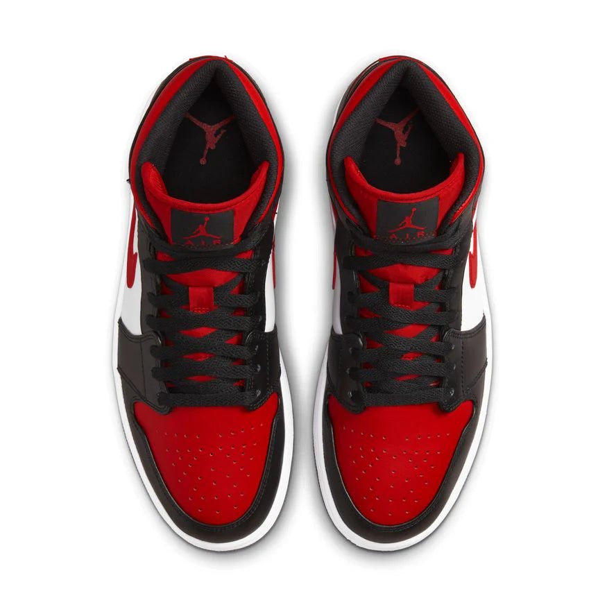 Nike Air Jordan 1 Mid Black Fire Red - LNT STEP-Sneaker - Nike -  - 77752056 - 36 - Nike Air Jordan 1 Mid Black Fire Red -