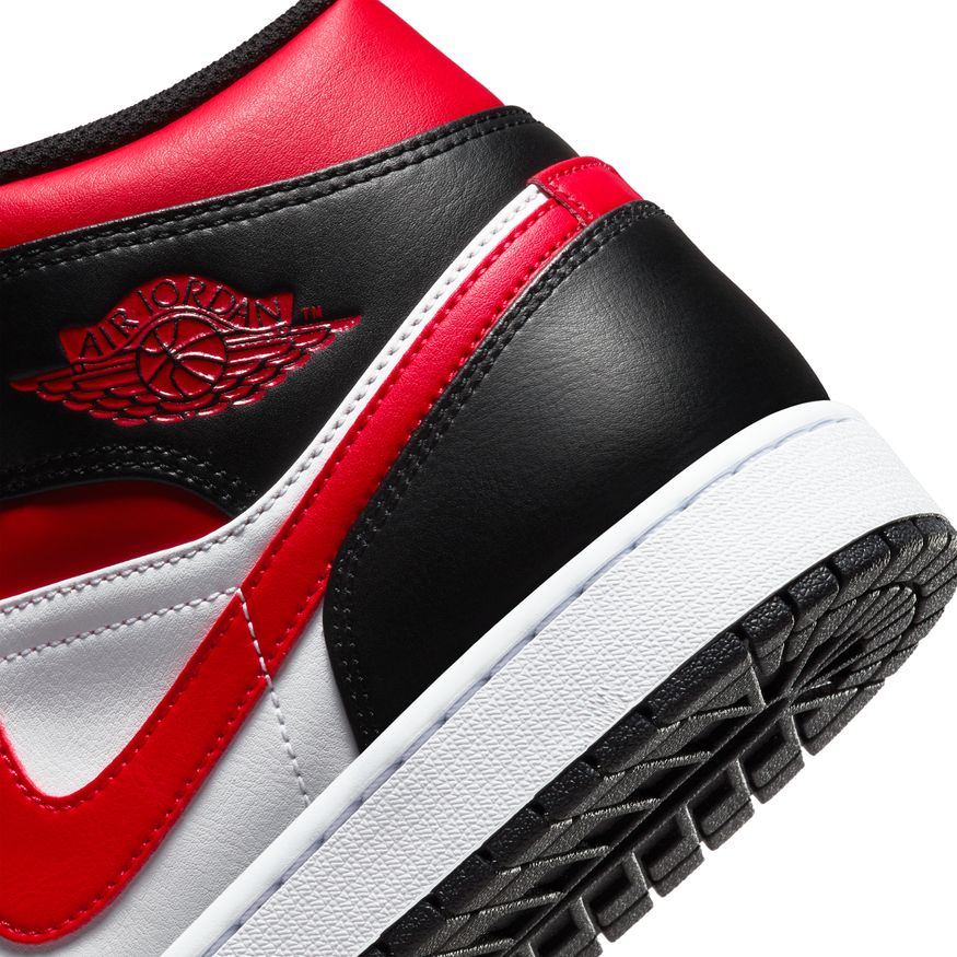 Nike Air Jordan 1 Mid Black Fire Red - LNT STEP-Sneaker - Nike -  - 77752056 - 36 - Nike Air Jordan 1 Mid Black Fire Red -