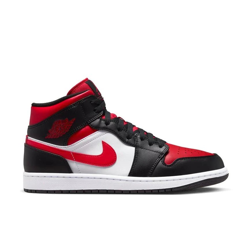 Nike Air Jordan 1 Mid Black Fire Red - LNT STEP-Sneaker - Nike -  - 77752056 - 36 - Nike Air Jordan 1 Mid Black Fire Red -