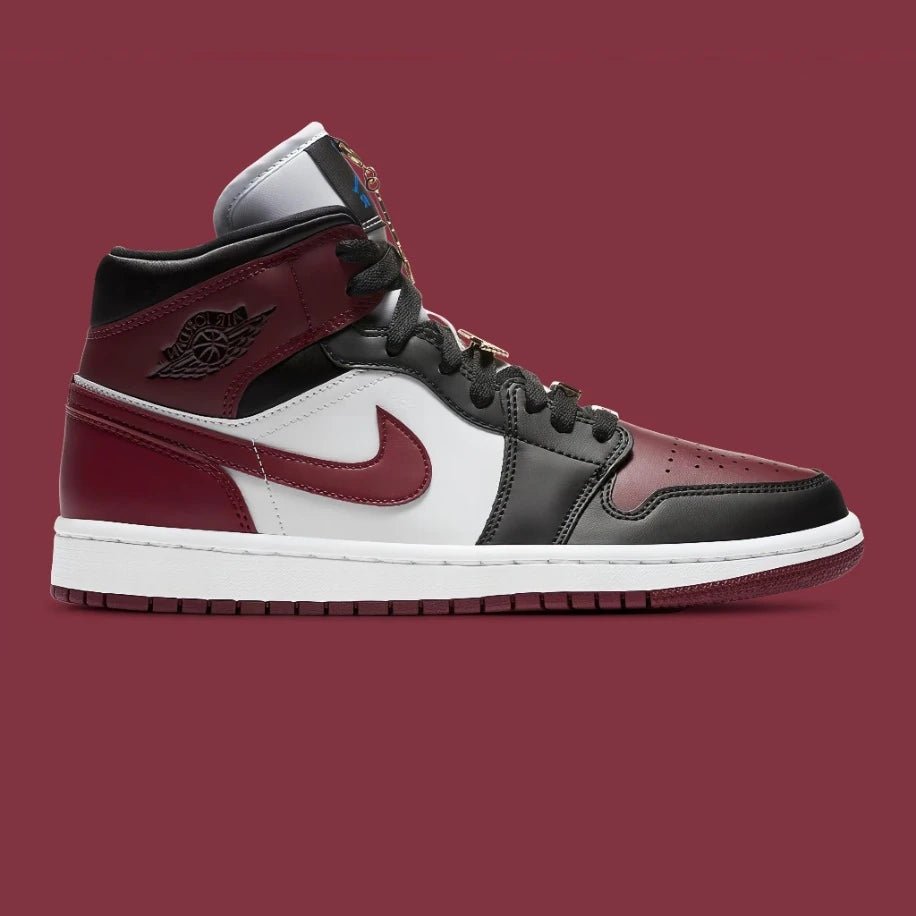 Nike Air Jordan 1 Mid SE Black Dark Beetroot - LNT STEP-Sneaker - Nike -  - 08906488 - 36 - Nike Air Jordan 1 Mid SE Black Dark Beetroot -