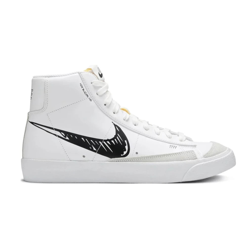 Nike Blazer Mid 77 Sketch White Black - LNT STEP-Sneaker - Nike -  -  - 36 - Nike Blazer Mid 77 Sketch White Black -