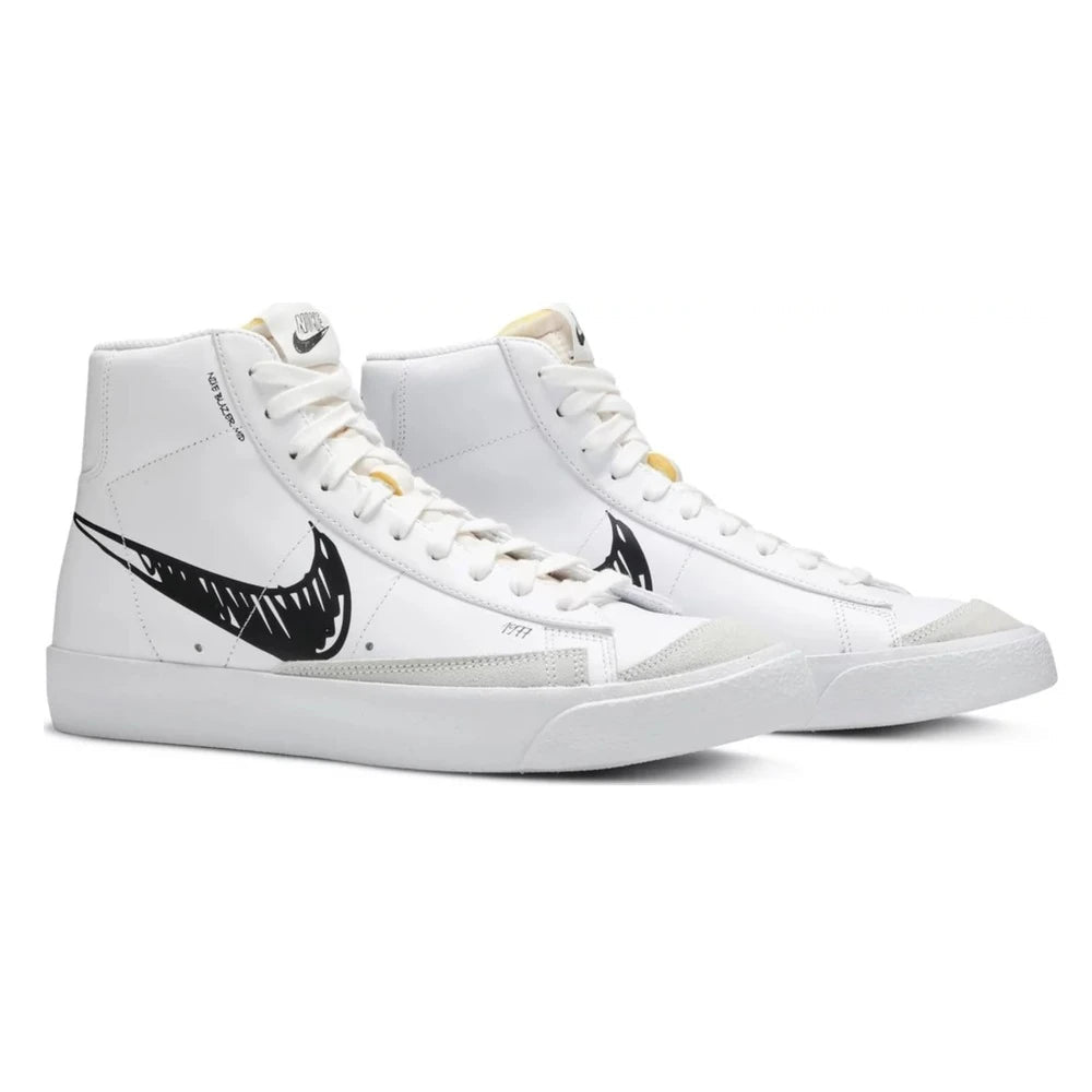 Nike Blazer Mid 77 Sketch White Black - LNT STEP-Sneaker - Nike -  -  - 36 - Nike Blazer Mid 77 Sketch White Black -