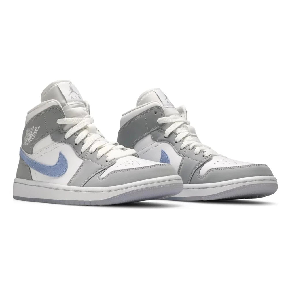 Nike Jordan 1 Mid Wolf Grey Aluminum - LNT STEP-Sneaker - Nike -  -  - 36 - Nike Jordan 1 Mid Wolf Grey Aluminum -