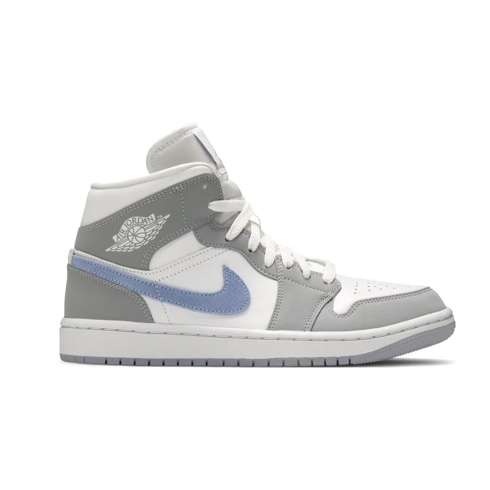 Nike Jordan 1 Mid Wolf Grey Aluminum - LNT STEP-Sneaker - Nike -  -  - 36 - Nike Jordan 1 Mid Wolf Grey Aluminum -
