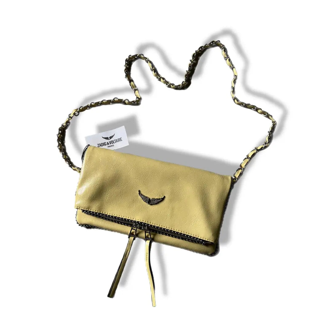 Zadıg & Voltaire Rock Swing Cloutch- - Cream-Taba