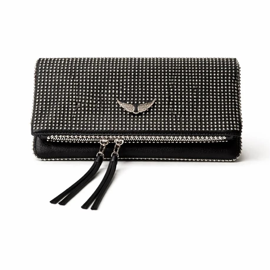 Zadıg & Voltaire Rock Swing Cloutch- - Siyah Taşlı